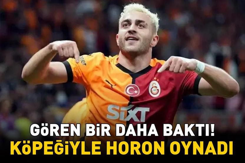 Gören bir daha baktı Galatasarayın yıldızı Barış Alper Yılmaz’dan köpeği ile horon şov