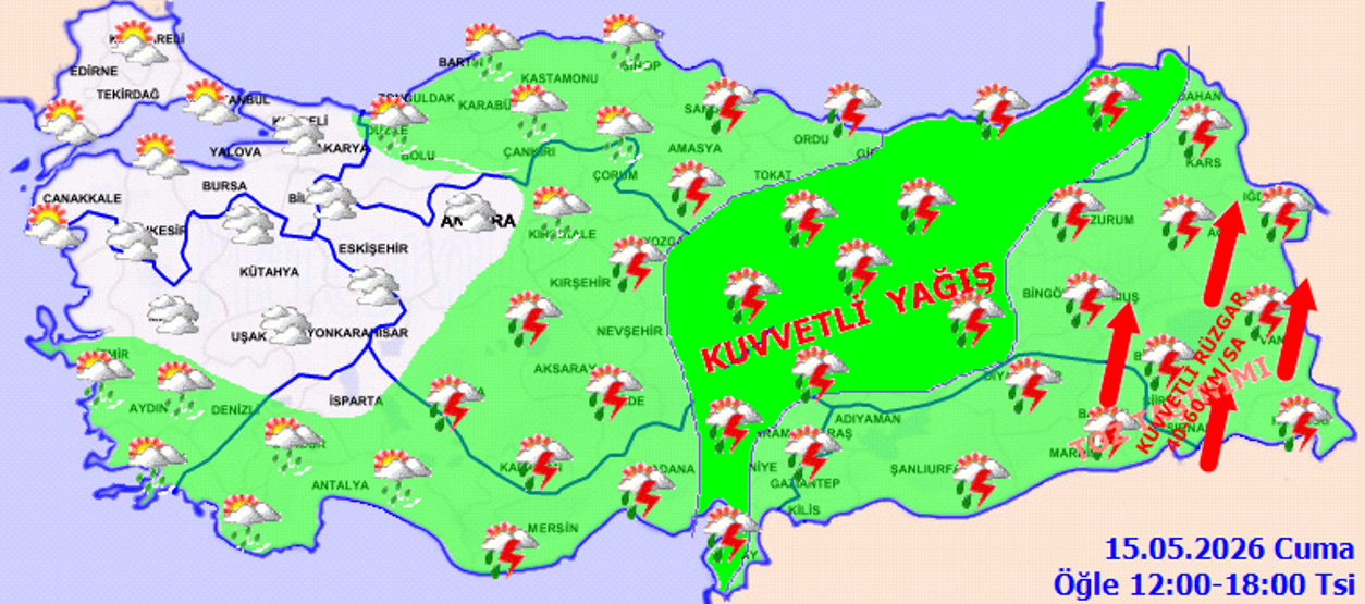 HAVA DURUMU 15 MAYIS CUMA METEOROLOJİ UYARDI: Bugün Hava Nasıl Olacak Ankara, Tokat, Düzce ve Sakarya İçin Kritik Uyarı...