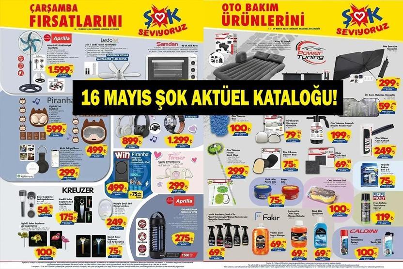 ŞOK 16 Mayıs 2026 Aktüel Kataloğu Yayınlandı Oto Bakımdan Ev Eşyasına İşte ŞOK 16 Mayıs Haftanın Fırsat Ürünleri