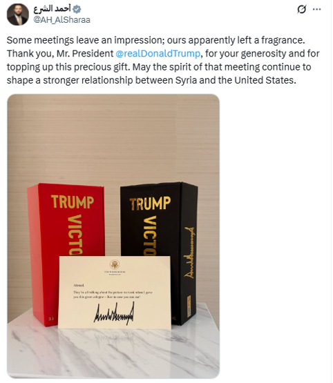 Trump, Şaraya hediye gönderdi Yanına da bu notu ekledi...