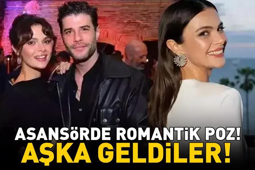 ASANSÖRDE ROMANTİK POZ Uzak Şehirin Alyası Sinem Ünsal ile Berk Cankat aşka geldi