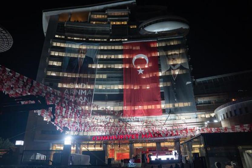 CHP Genel Merkezinde Kılıçdaroğlu hazırlığı Dikkat çeken poster