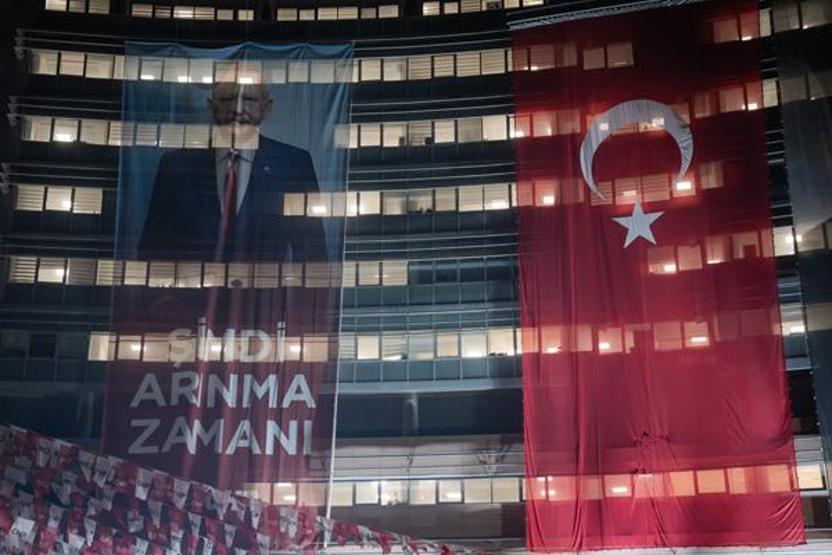 CHP Genel Merkezinde Kılıçdaroğlu hazırlığı Dikkat çeken poster