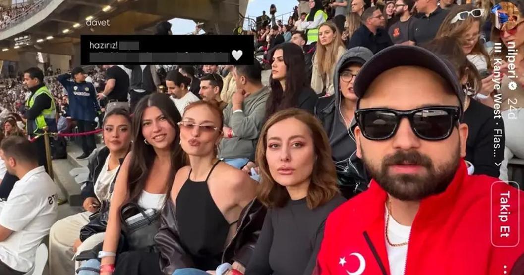 Kanye West konserine ünlü akını ABDli rapçi sahnede fırtına gibi esti