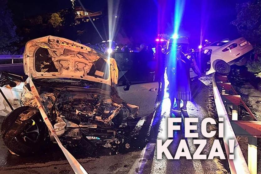 FECİ KAZA Dört Araç Birbirine Girdi: Ölü ve Yaralılar var