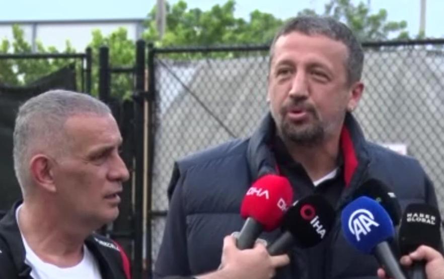 Ay-yıldızlılar, ABDdeki ilk antrenmanına çıktı TFF ve TBF başkanları birlikte izledi...