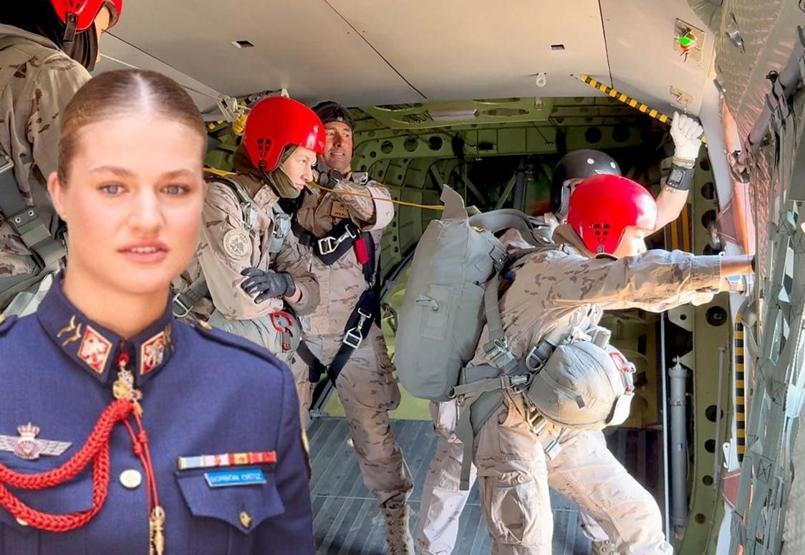 İspanyada tahtın varisi prenses, paraşütle atladı