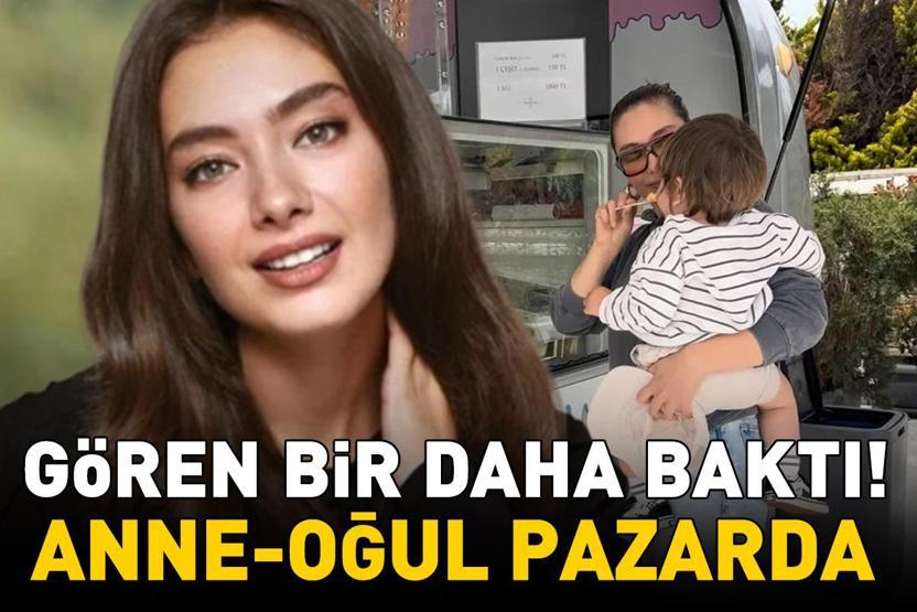 Yaprak Dökümünün Deniziydi Neslihan Atagül ile minik oğlu Aziz’in pazar keyfi