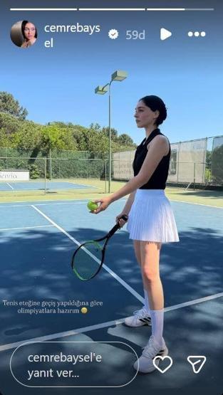 Güller ve Günahların Zeynepi Cemre Bayselden tenis şov: Olimpiyatlara hazırım