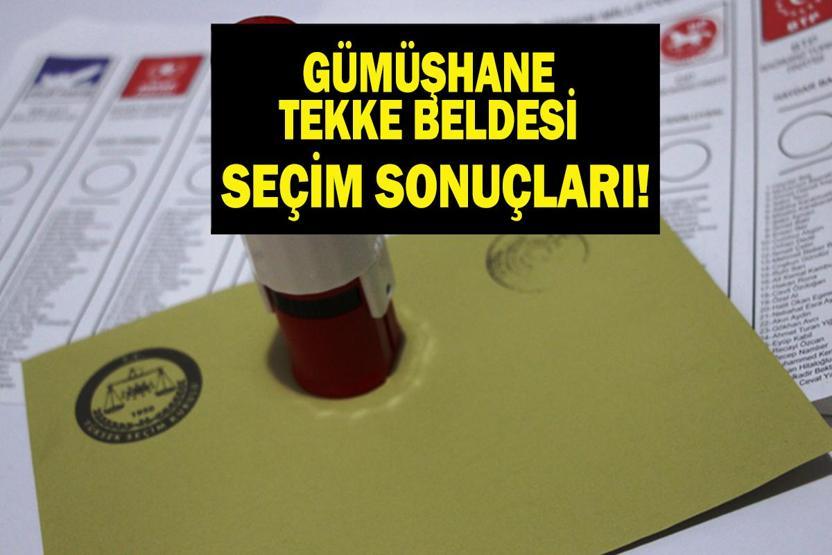 GÜMÜŞHANE TEKKE SEÇİM SONUÇLARI 2026: Tekke seçim sonuçları ne zaman belli olacak Oy verme işlemi ne zaman bitecek Gümüşhane Tekke seçim sonuçları canlı takip...