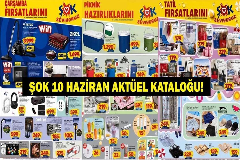 ŞOK 10 HAZİRAN 2026 AKTÜEL KATALOĞU YAYINLANDI ŞOK Aktüel Ürünler Bu Hafta Neler Plaj ve Kamp Ürünlerinde Dev Fırsat