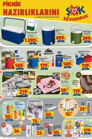 ŞOK 10 HAZİRAN 2026 AKTÜEL KATALOĞU YAYINLANDI ŞOK Aktüel Ürünler Bu Hafta Neler Plaj ve Kamp Ürünlerinde Dev Fırsat