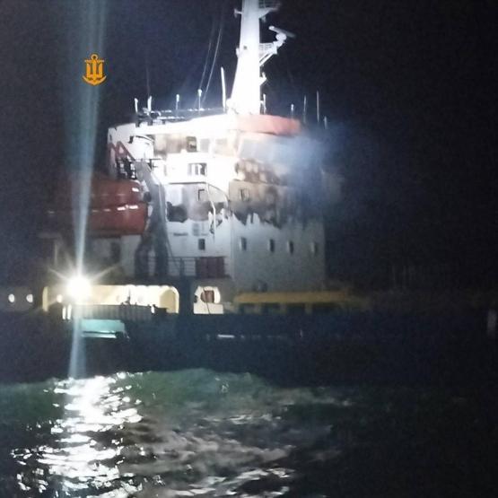 Ukrayna açıklarında saldırıya uğrayan Türk gemisindeki hasarın boyutu ilk kez görüntülendi