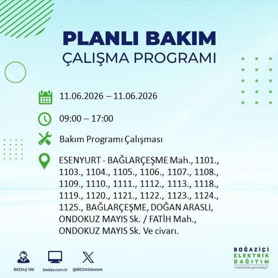 11 Haziran BEDAŞ Kesinti Listesi: İstanbul’da Hangi İlçelerde Elektrik Yok İstanbul’da Elektrik Kesintisi Alarmı