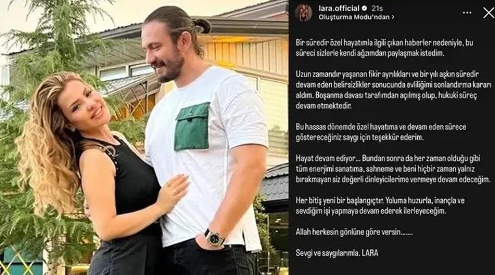 Şarkıcı Lara ile Mehdi Karimi boşanıyor Ünlü isim açıkladı 3 yıllık evlilik bitiyor