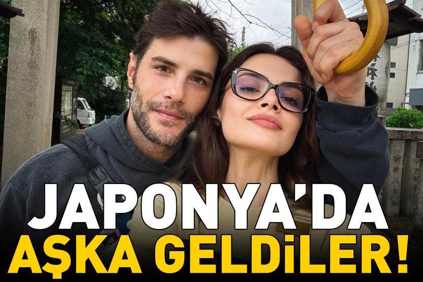 Uzak Şehirin Alyası Sinem Ünsal ile sevgilisi Berk Cankata bakın JAPONYADA AŞKA GELDİLER