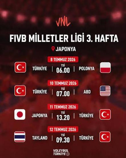 FİLENİN SULTANLARI 3. HAFTA MAÇ PROGRAMI 2026: Türkiye Voleybol Maçı Ne Zaman, Saat Kaçta Filenin Sultanları’nın 3. Hafta Rakipleri Kimler 2026 VNL Türkiye Maç Takvimi Belli Oldu