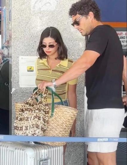 Zeynep Atılgan ve Ali Öner Bodrum dönüşü havalimanında görüntülendi