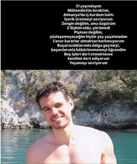Manifest üyesi Mina Solak’ın sevgilisi Tuna Gezgin’den dikkat çeken açıklama: “Zengin değilim ama özgürüm”
