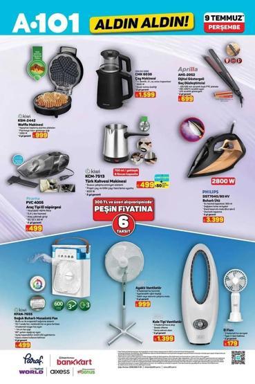 A101 AKTÜEL KATALOG 9 TEMMUZ 2026 YAYINLANDI: A101 Aldın Aldın 9 Temmuz Kataloğunda Yok Yok Kamp Ürünleri, Elektronik Ürünler, Çay Makinesi, Vantilatör, Termos ve Daha Fazlası...