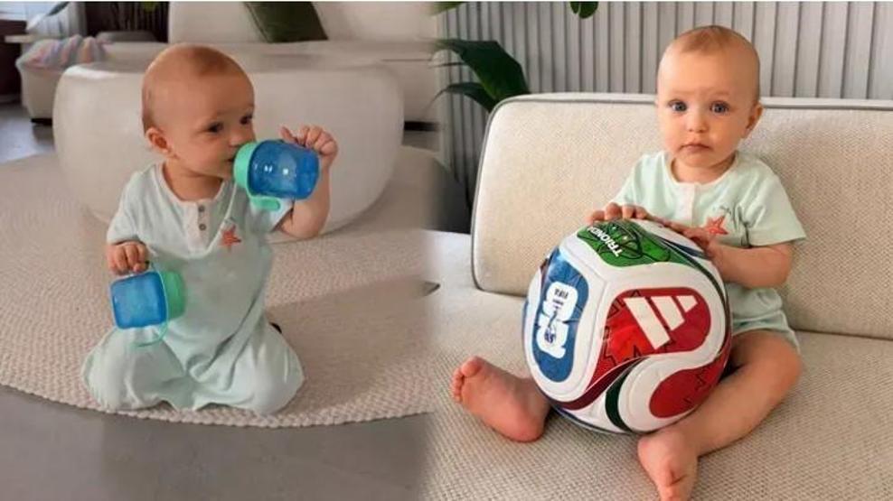 Burak Çelik ve Ece Çelik’ten mutluluk pozu Oğulları Aslan’ın son hali dikkat çekti