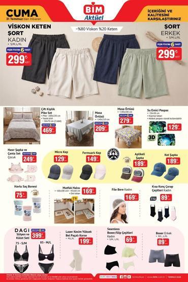31 TEMMUZ BİM CUMA AKTÜEL KATALOĞU: BİMe bu Cuma ne geliyor 31 Temmuz 2026 BİM aktüel ürünler kataloğunun tam listesi…