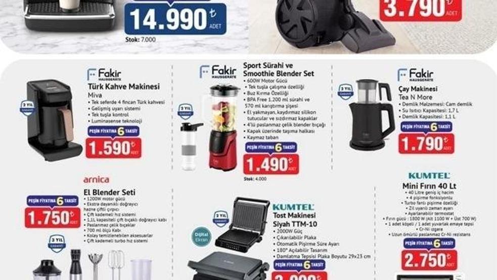 BİM 2-4-5-7 AĞUSTOS AKTÜEL ÜRÜNLER KATALOĞU: BİMde gelecek hafta hangi ürünler indirimde Tam Otomatik Espresso Makinesi, Sport Sürahi ve Smoothie Blender Seti Getiriyor