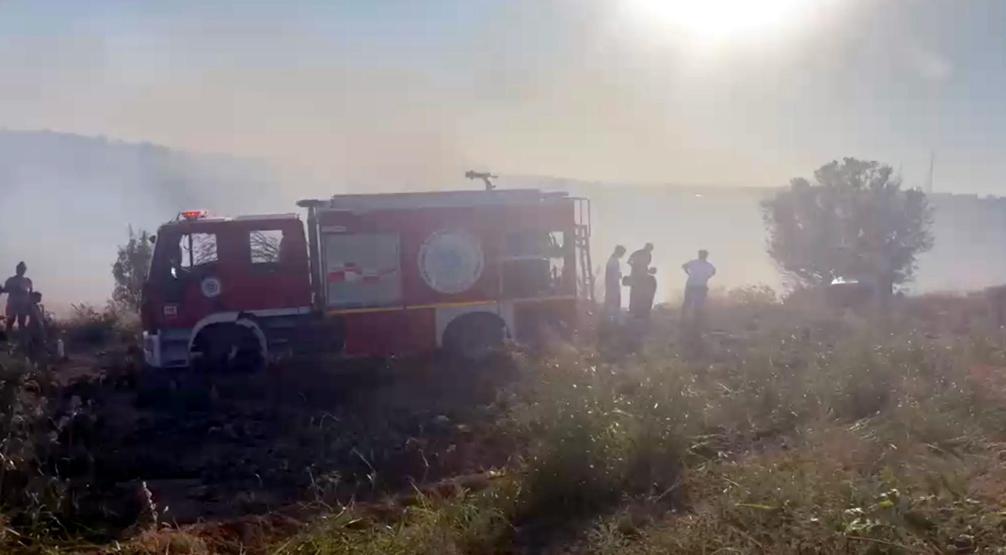 Tekirdağda yangında 80 dönüm arazi zarar gördü