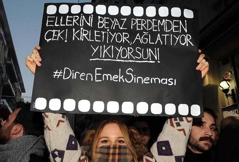 Emek Sineması protestosunda gerginlik