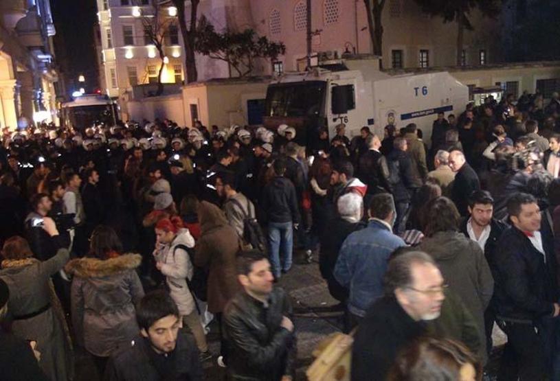 Emek Sineması protestosunda gerginlik