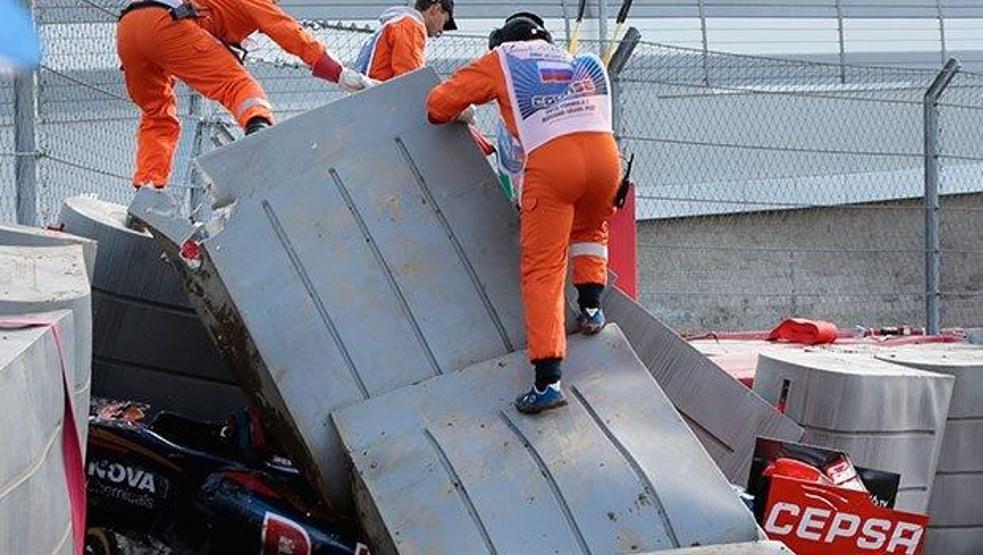 F1 Rusya antrenman turlarında korkunç kaza