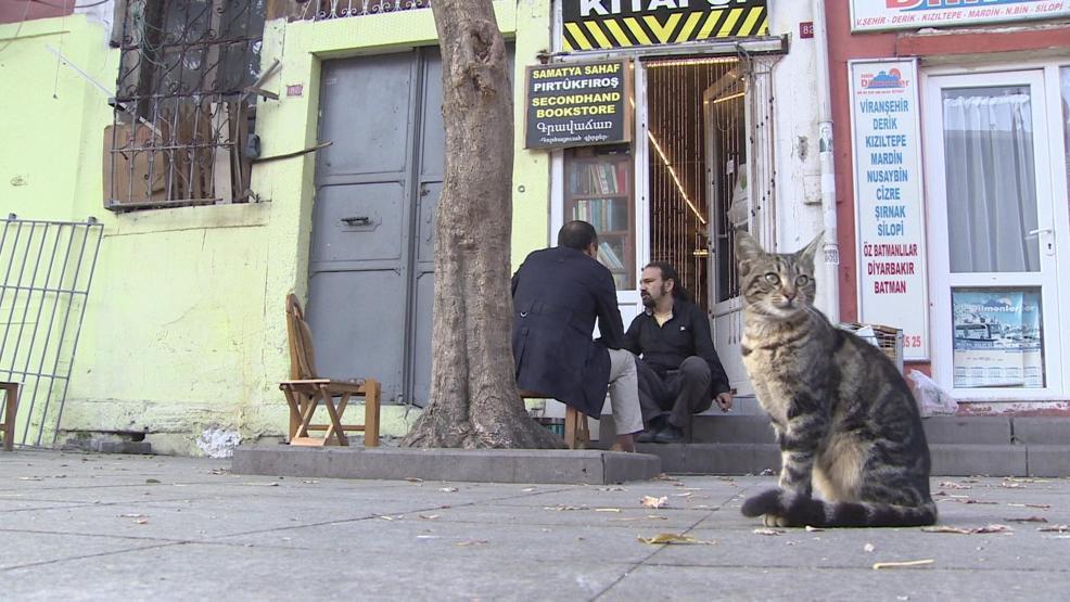 Samatyanın görme engelli mahalle kitapçısı