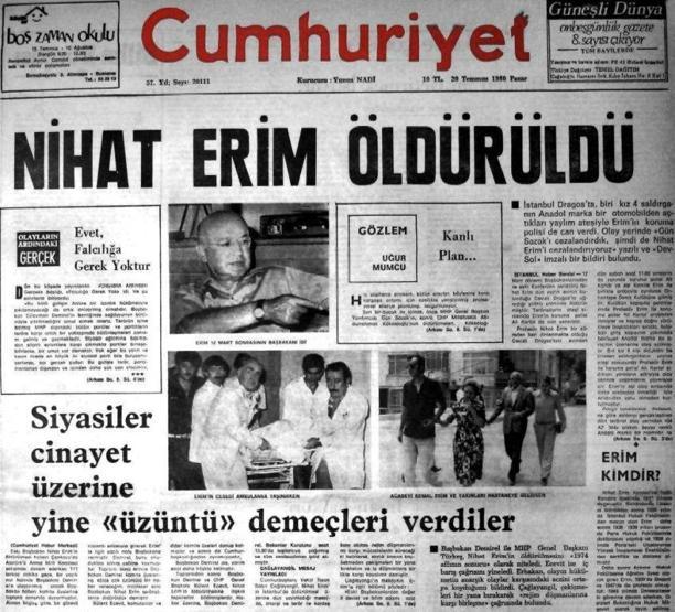 Türkiyeyi sarsan suikastlar
