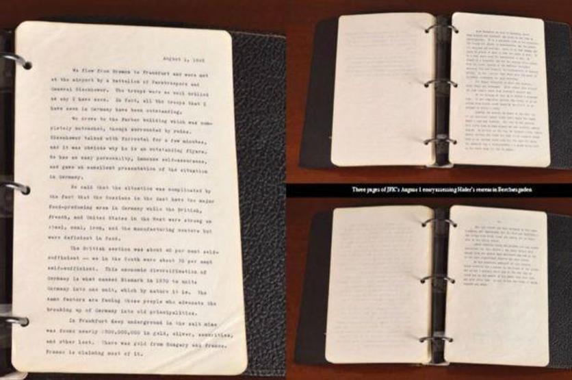 John F. Kennedynin Hitleri övdüğü günlük defteri açık artırmada
