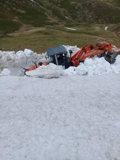 Orduda Mayısın 11inde yollarda kar temizliği yapıldı