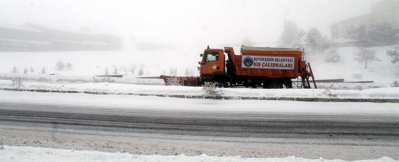 Erciyes Dağında gece sıcaklık eksi 17 derece oldu