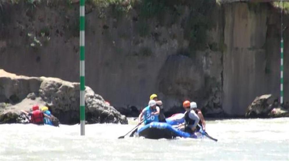 Munzurdaki rafting yarışmasında korku dolu anlar