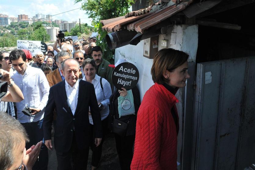 Akif Hamzaçebiden kentsel dönüşüm protestocularına destek