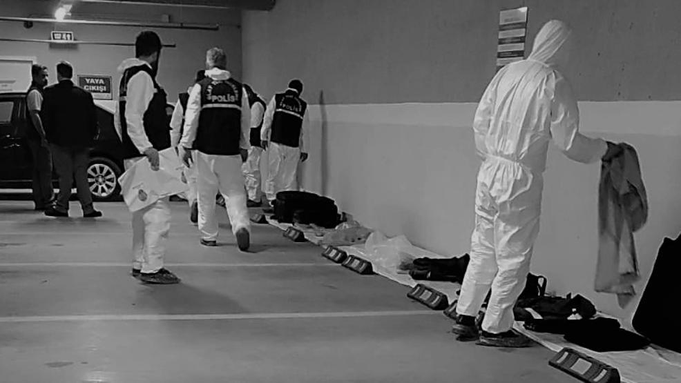 Konsolosluk aracında bazı eşyalar bulundu