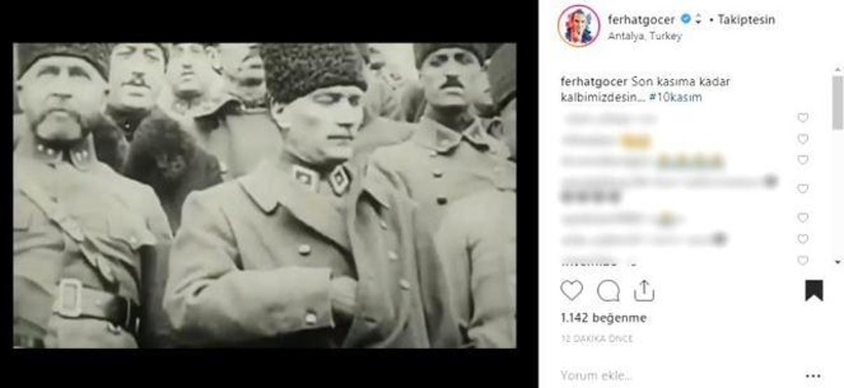 Ünlülerin 10 Kasım mesajları