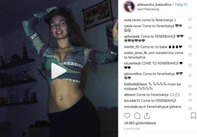 Taraftardan Rus dansçıya Come To Fenerbahçe mesajı