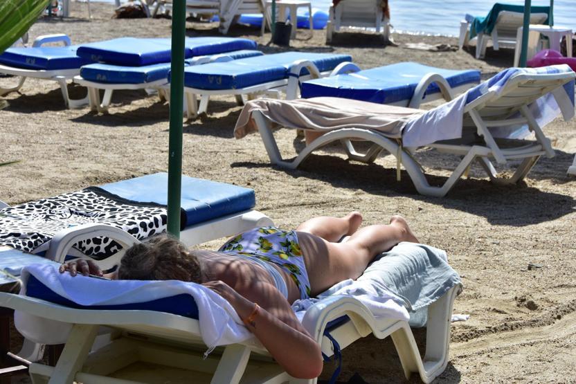 Bodrumda Ekim ayında yaz keyfi sürüyor