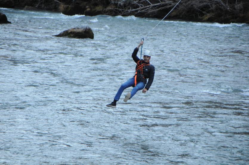 Munzur Vadisinde zipline heyecanı