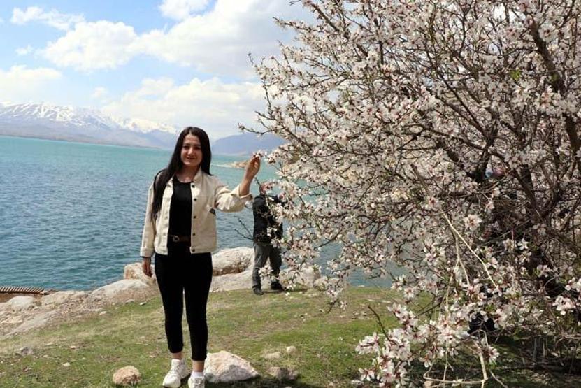 Akdamar Adasında ilkbahar güzelliği Ziyaretçi akınına uğruyor