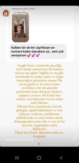 Zayıflasan on numara kadınsın mesajına Kalbenden dikkat çeken cevap