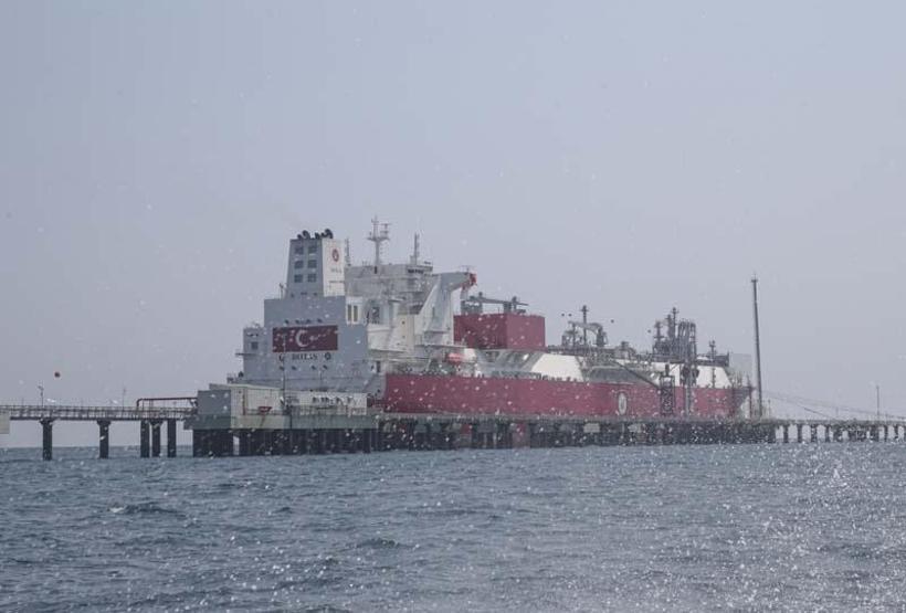 Türkiyenin ilk doğal gaz depolama gemisi Ertuğrul Gazi hizmete girdi