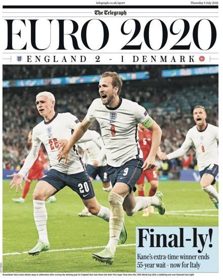 EURO 2020 başarısı İngilterede manşetlerde