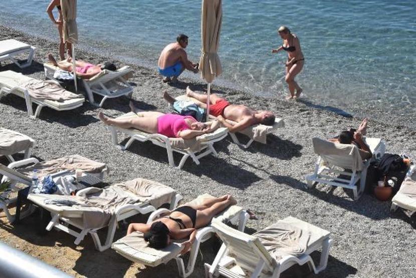 Bodrumda ekim ayında deniz keyfi