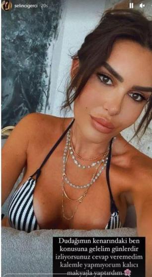 Selin Ciğerci kalıcı makyajla ben yaptırdı