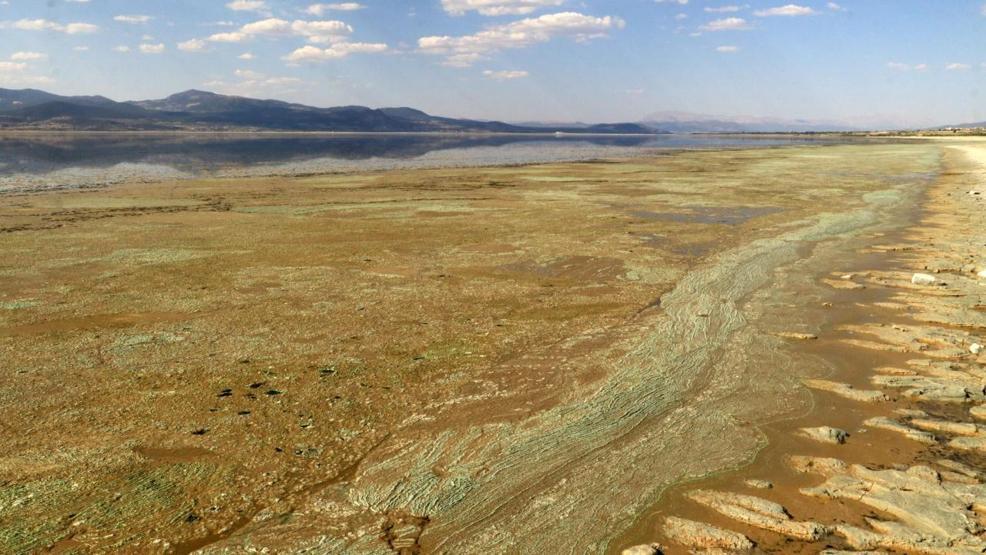 Burdur Gölünde alg patlaması: Suyun rengi değişti